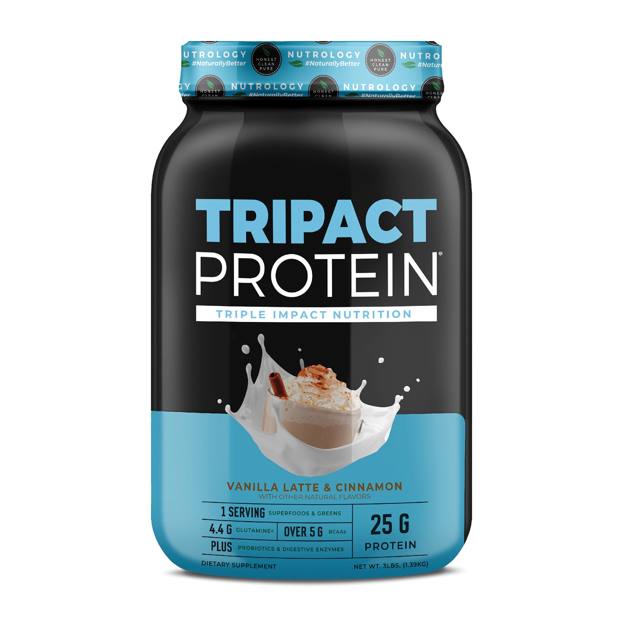 Tripact Protein - Vanilla Latte &amp; Cinnamon (40 Servings)  | GNC